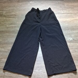 Max Studio Black Casual Wide-Leg Pants